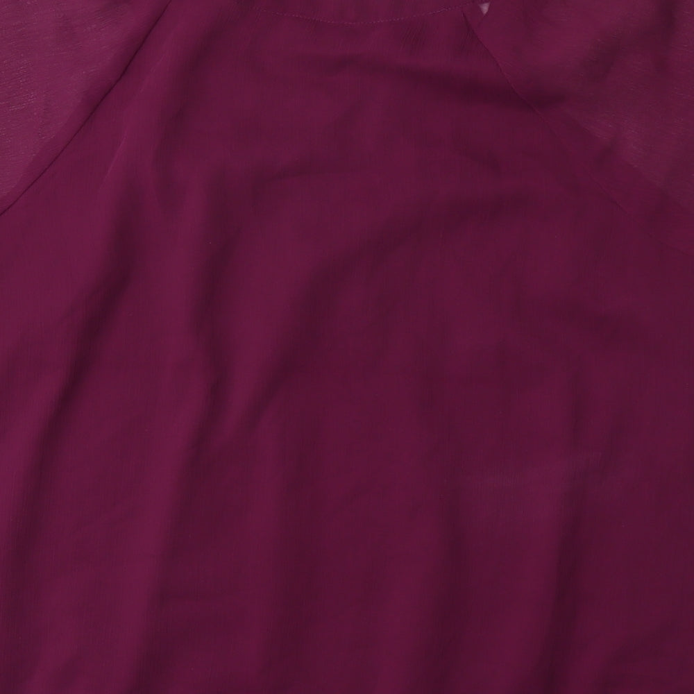 Papaya Womens Purple   Basic Blouse Size 16