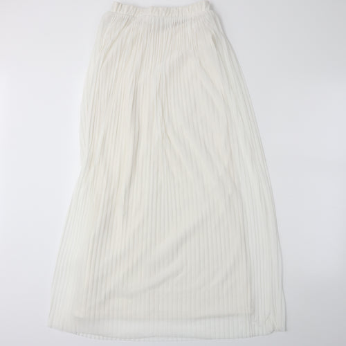 Miss Selfridge Womens White   Pleated Skirt Size 6