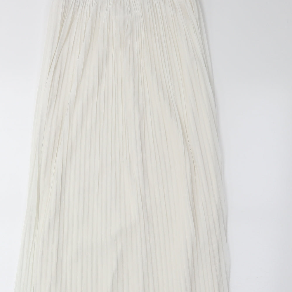 Miss Selfridge Womens White   Pleated Skirt Size 6