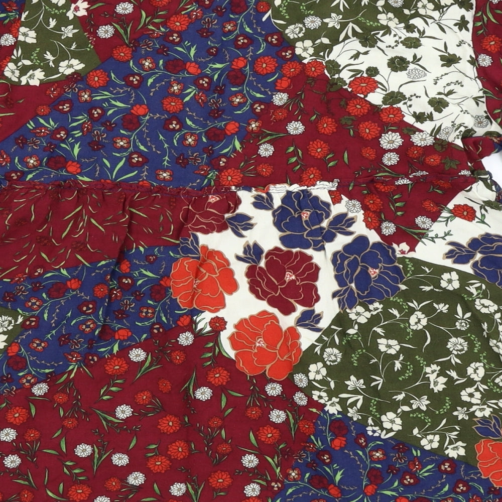 Zara Womens Multicoloured Floral   Button-Up Size XS