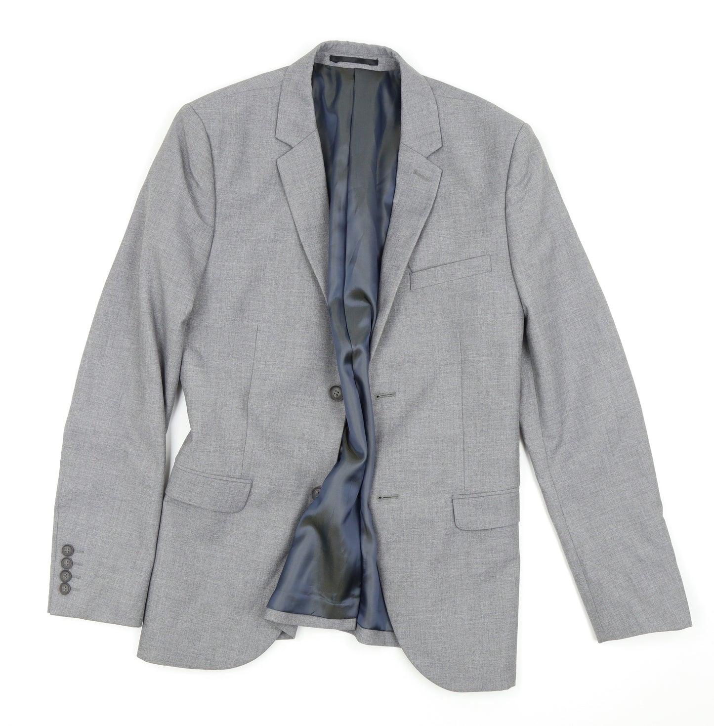 Topman Mens Grey   Jacket Suit Jacket Size 38