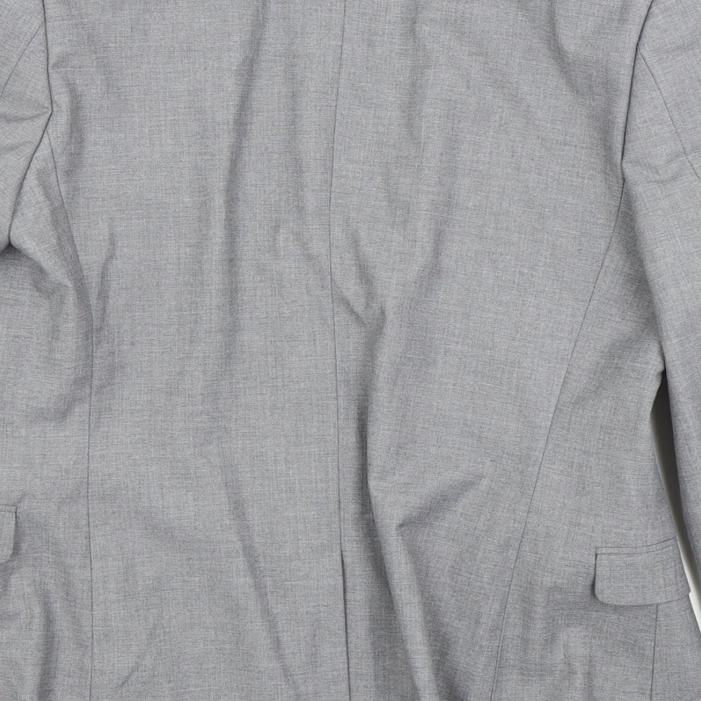 Topman Mens Grey   Jacket Suit Jacket Size 38