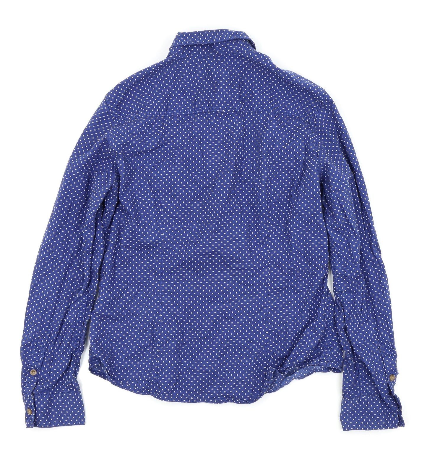 Divided by H&M Womens Blue Polka Dot  Basic Button-Up Size 8