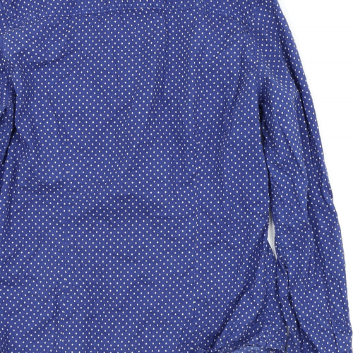Divided by H&M Womens Blue Polka Dot  Basic Button-Up Size 8