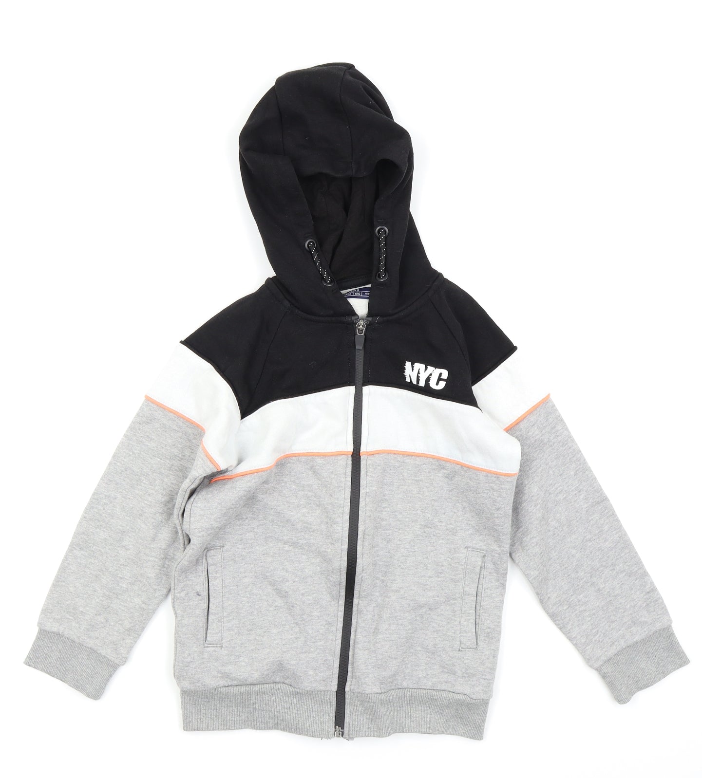 boys Boys Grey   Full Zip Jumper Size 7 Years