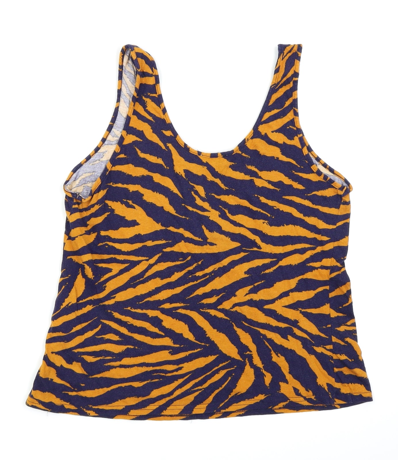 Warehouse Womens Orange Animal Print  Camisole T-Shirt Size 10