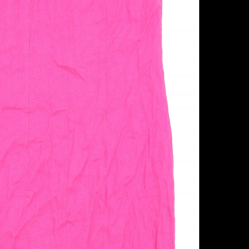 Asda George Womens Pink Houndstooth  Fit & Flare  Size 14