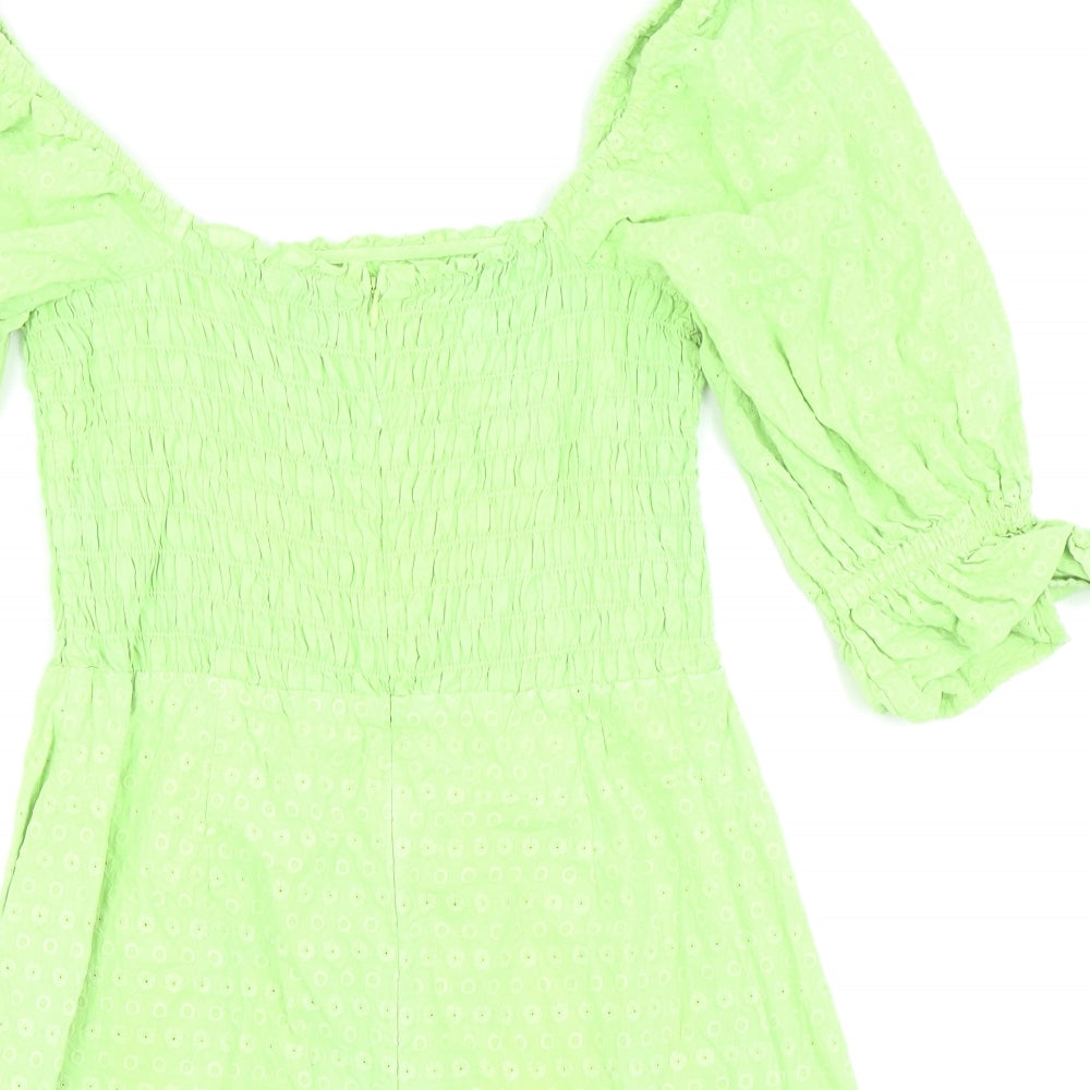 ASOS Womens Green Fair Isle  Fit & Flare  Size 14