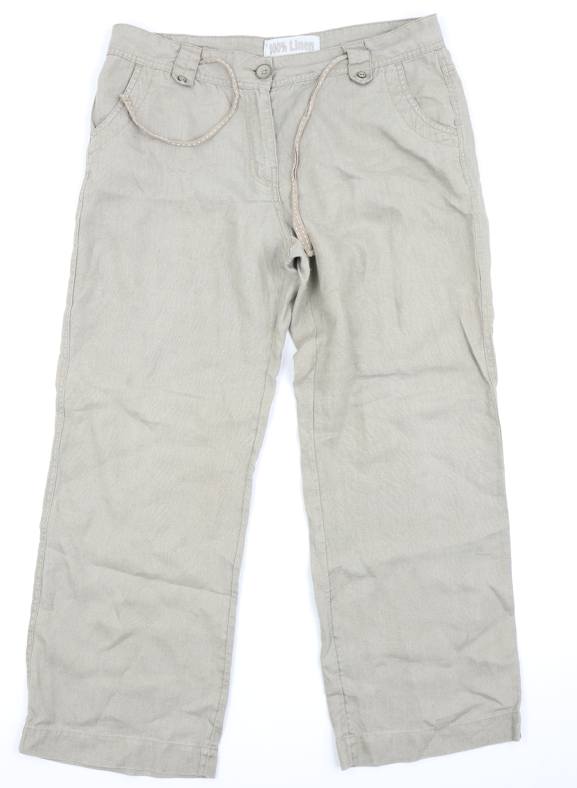Asda George Womens Beige   Trousers  Size 14 L25.5 in