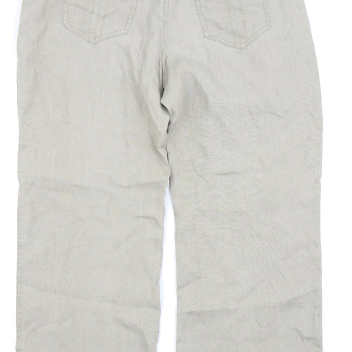 Asda George Womens Beige   Trousers  Size 14 L25.5 in
