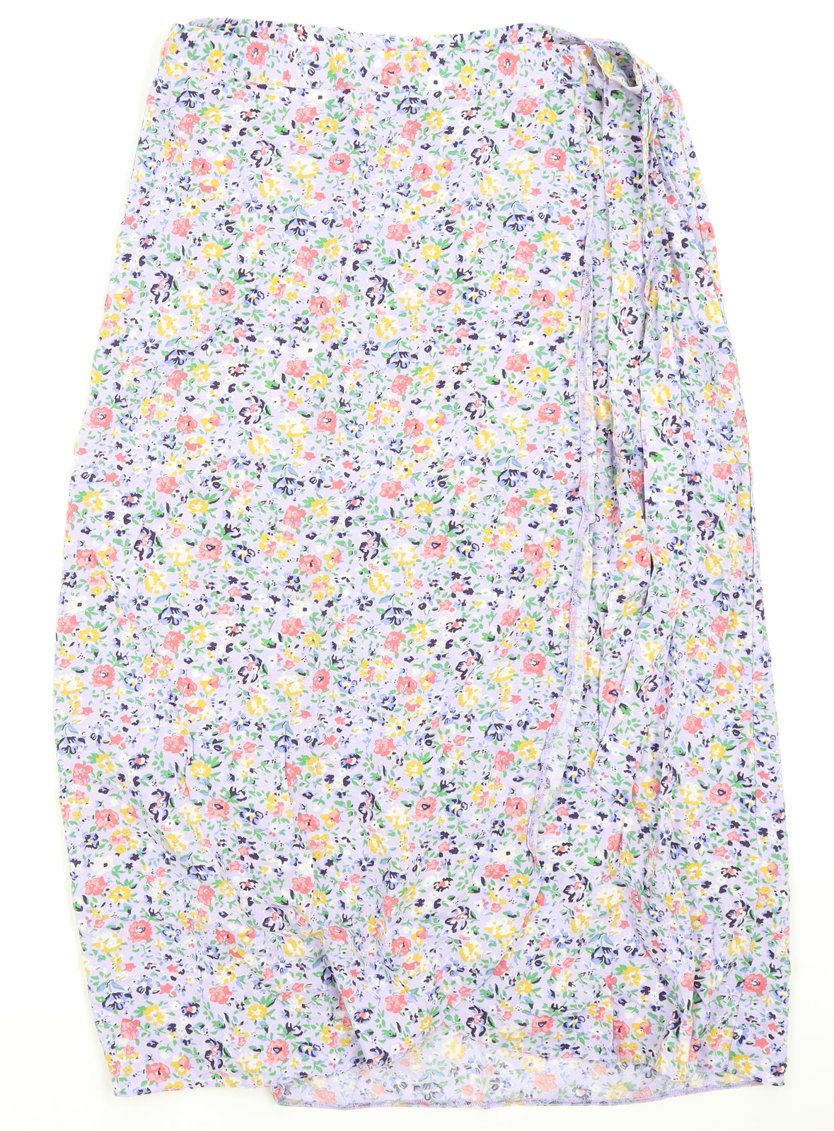 New Look Womens Pink Floral  Flare Skirt Size 12