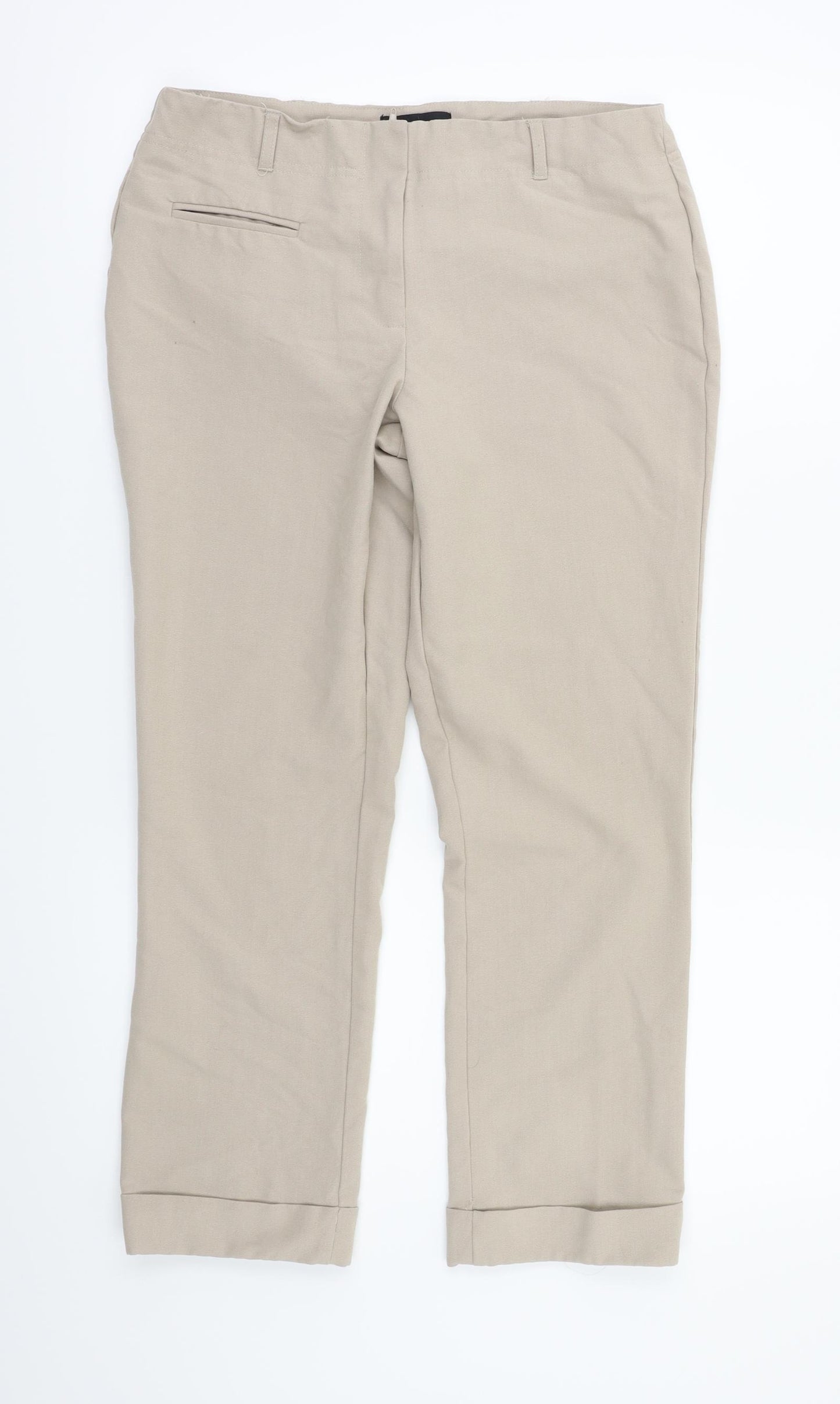 Papaya Womens Beige   Trousers  Size 10 L24 in