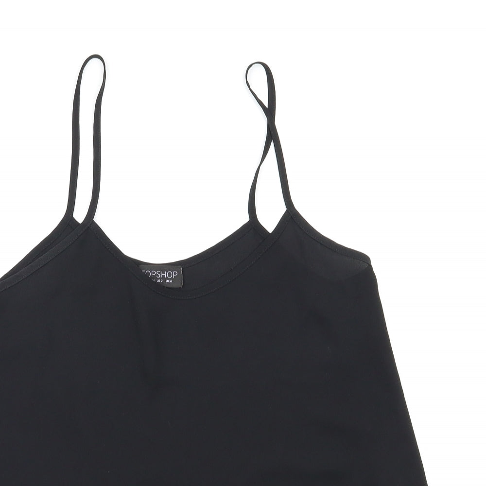 Topshop  Womens Black   Basic T-Shirt Size 6