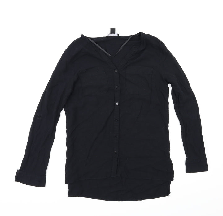 Primark Womens Black Basic Button-Up Size 8