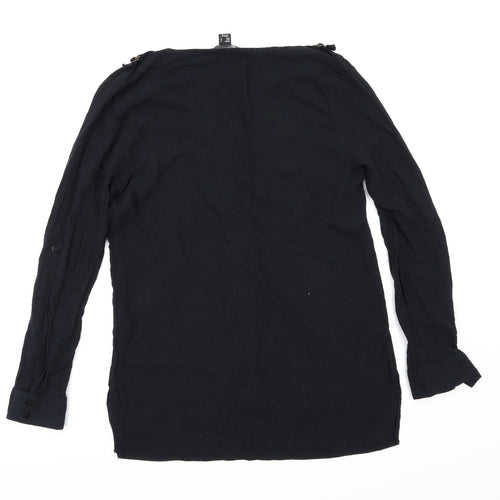 Primark  Womens Black   Basic Button-Up Size 8