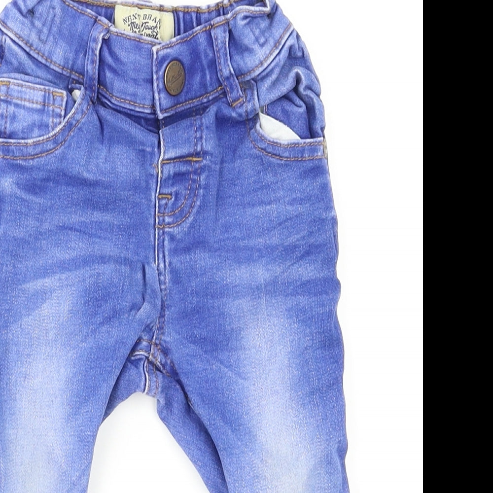 Next  Girls Blue   Cargo Jeans Size 9-12 Months