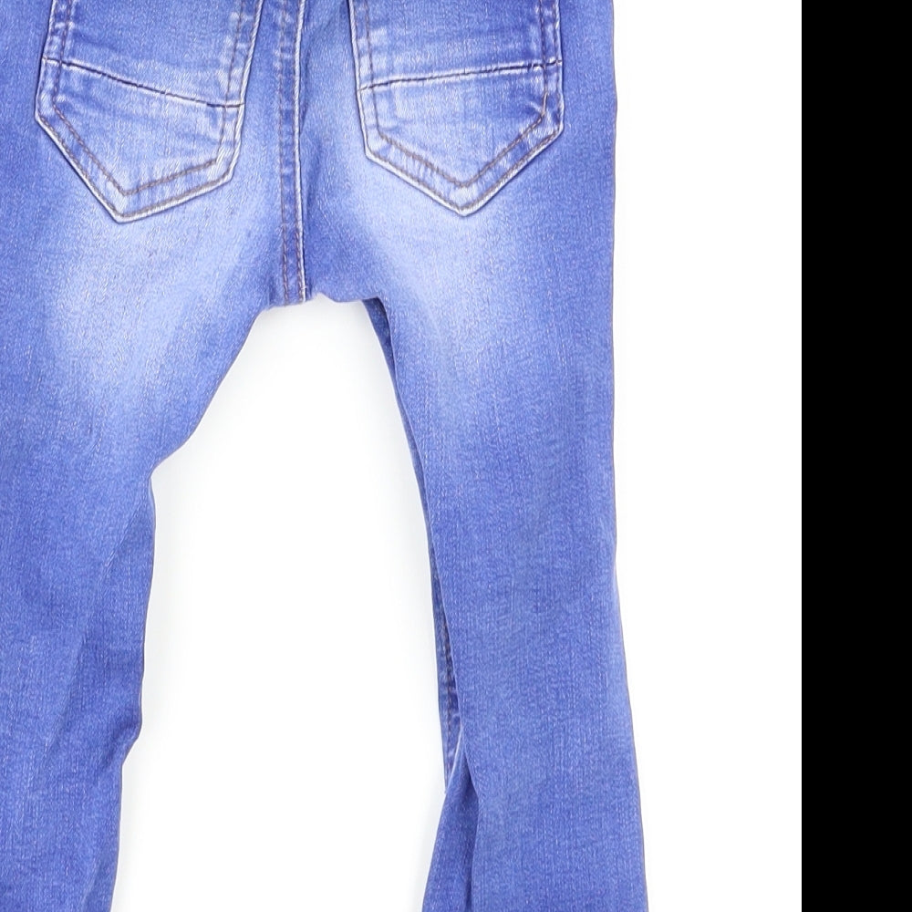 Next  Girls Blue   Cargo Jeans Size 9-12 Months