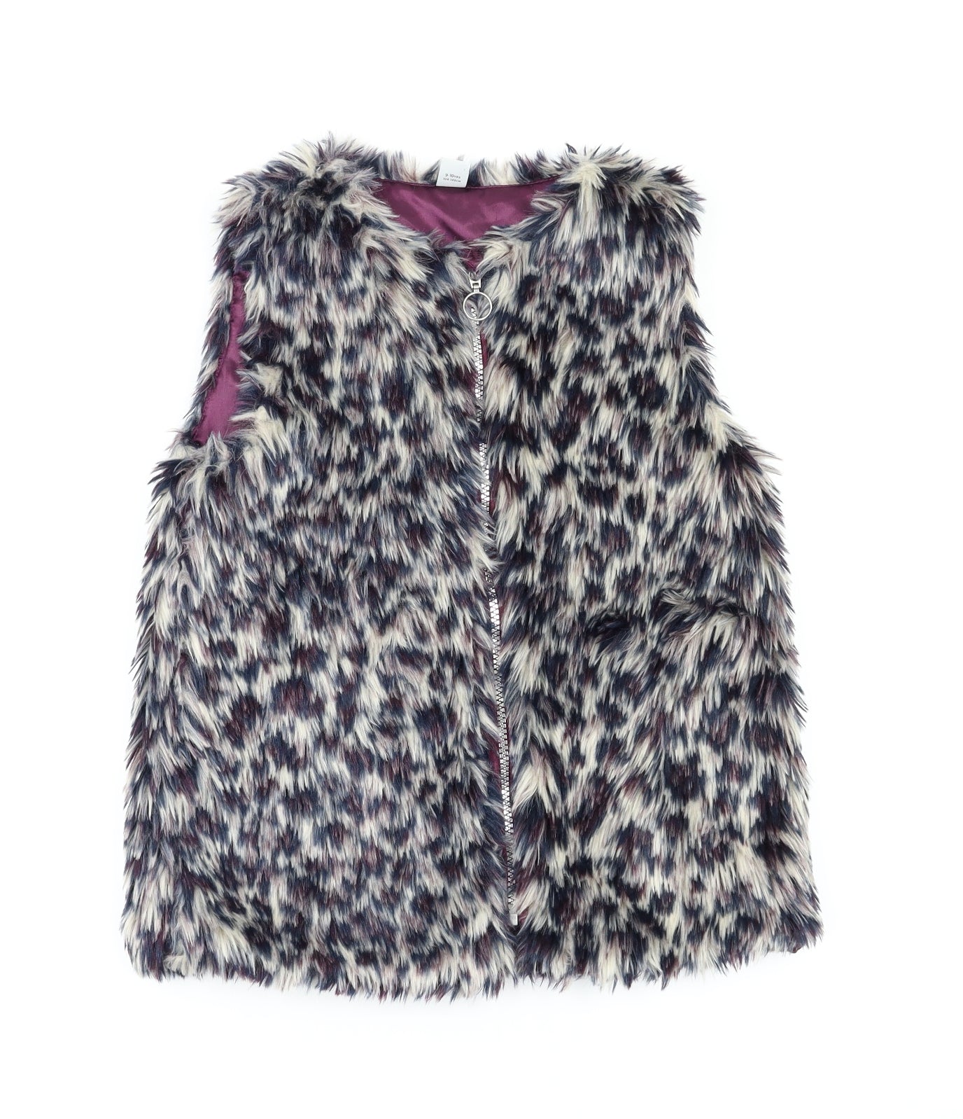 TU Girls Black Animal Print  Jacket  Size 9-10 Years