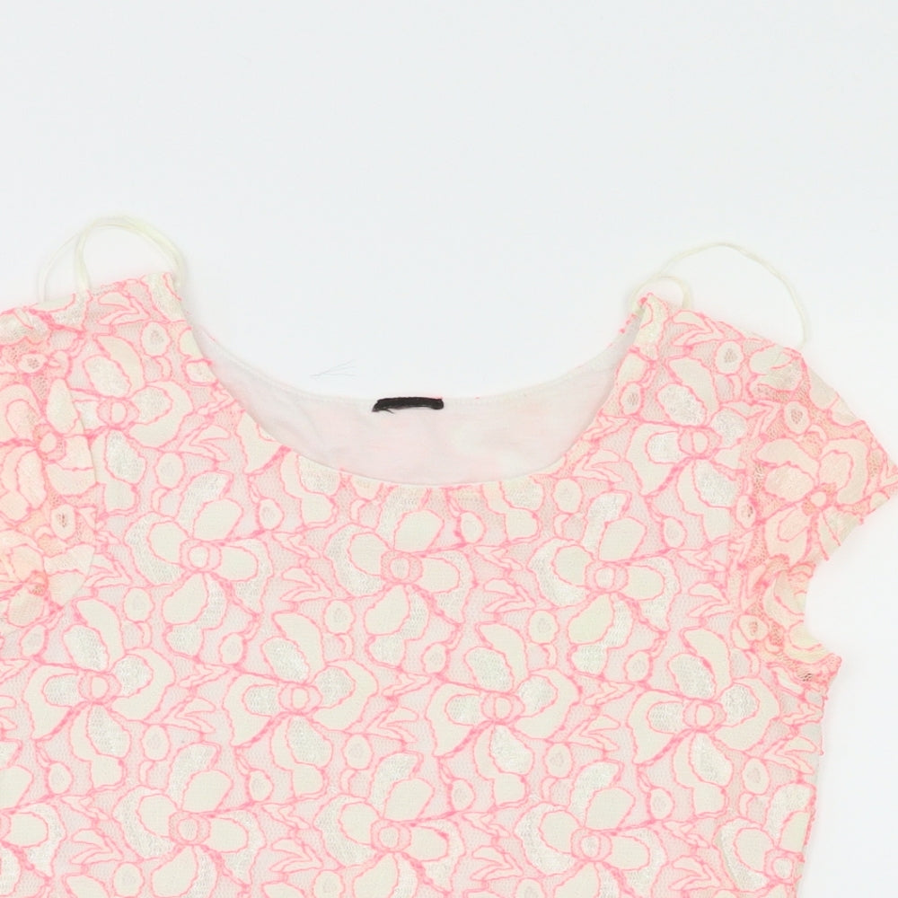 Preworn  Girls Pink   Basic T-Shirt Size 9-10 Years