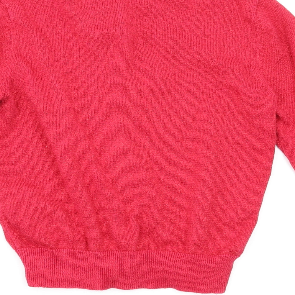 George  Girls Red   Cardigan Jumper Size 8-9 Years