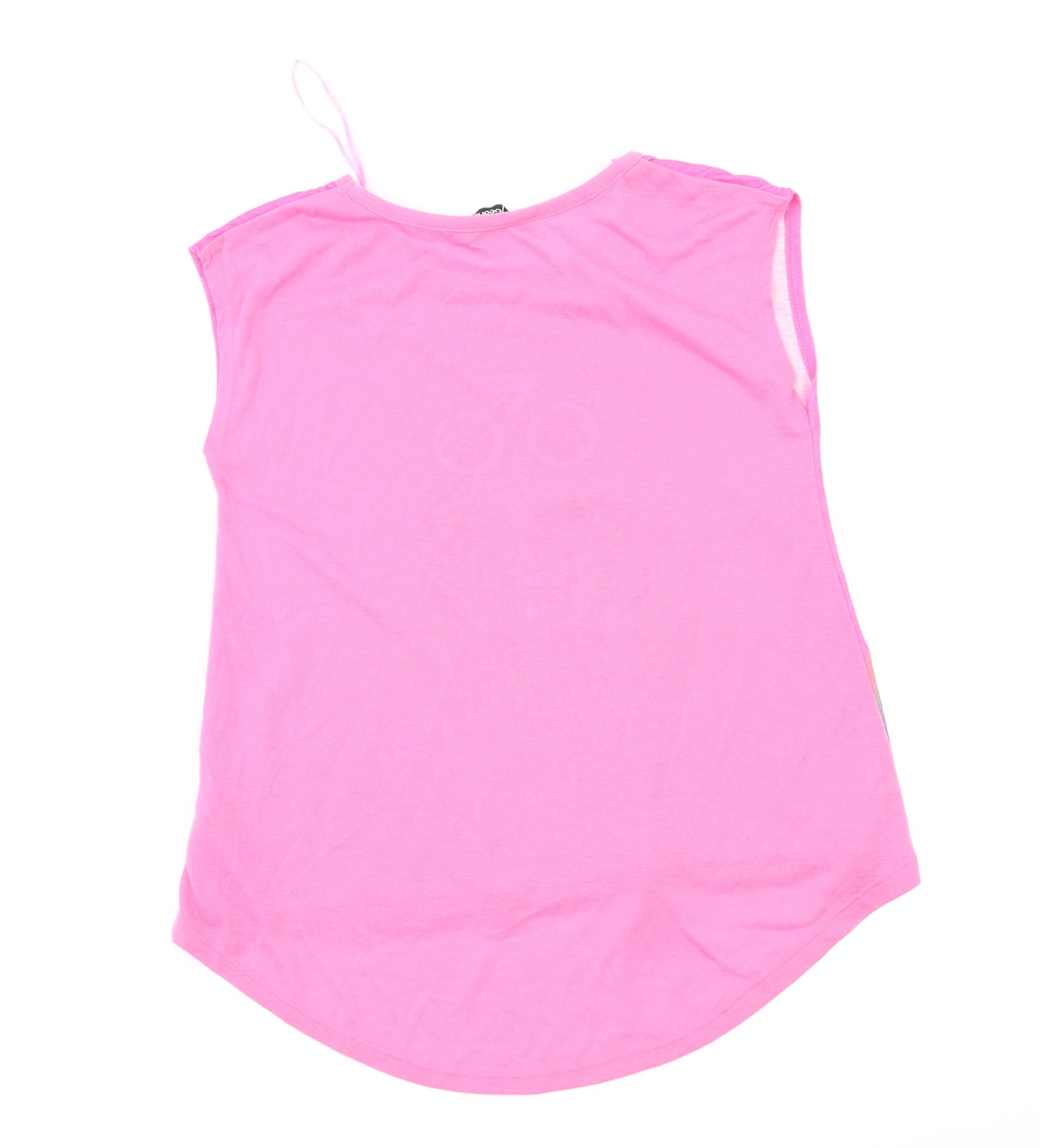 George  Girls Pink Animal Print  Basic T-Shirt Size 7-8 Years