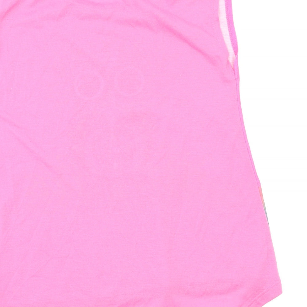 George  Girls Pink Animal Print  Basic T-Shirt Size 7-8 Years