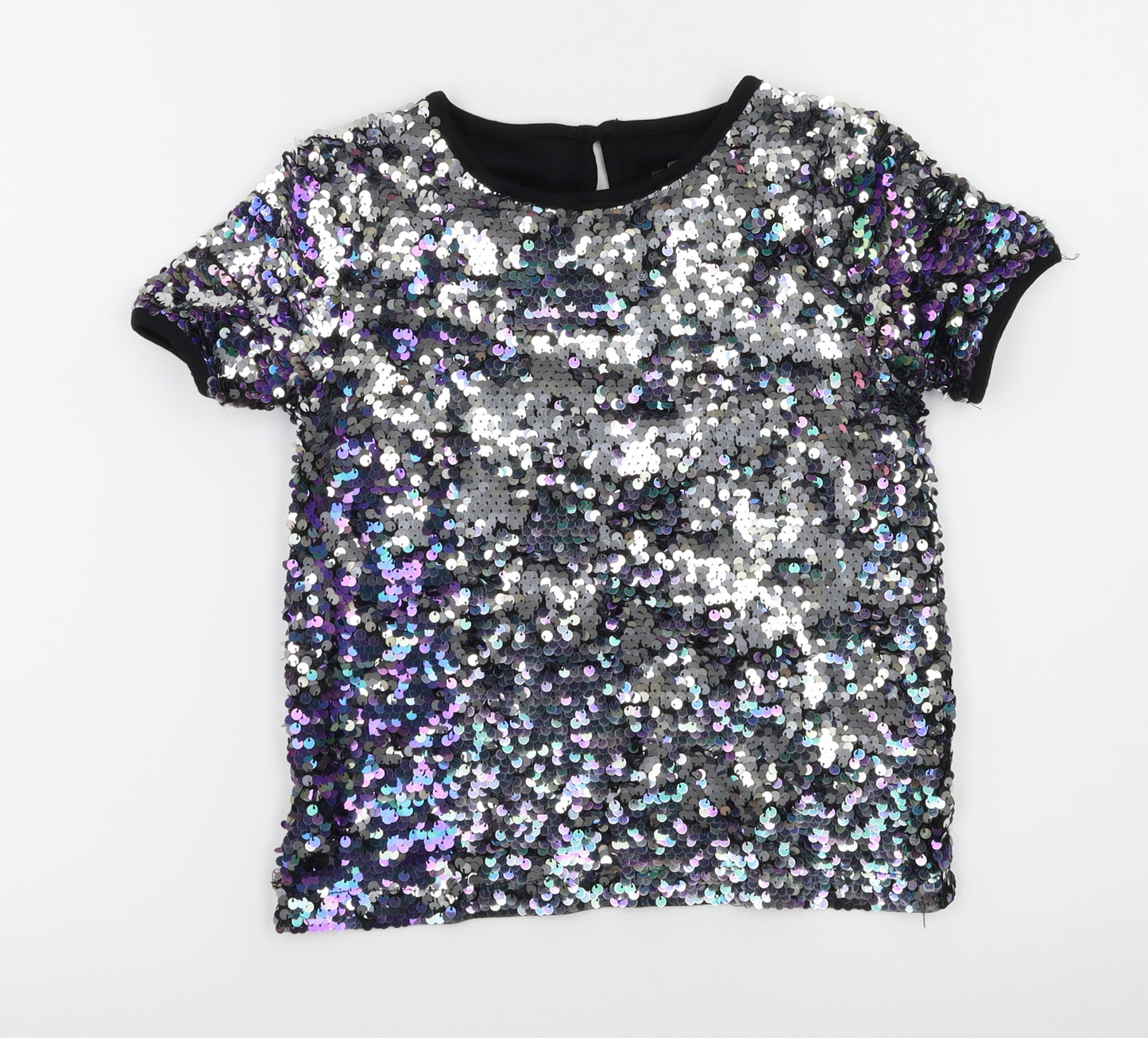 Primark  Girls Black   Pullover T-Shirt Size 8-9 Years