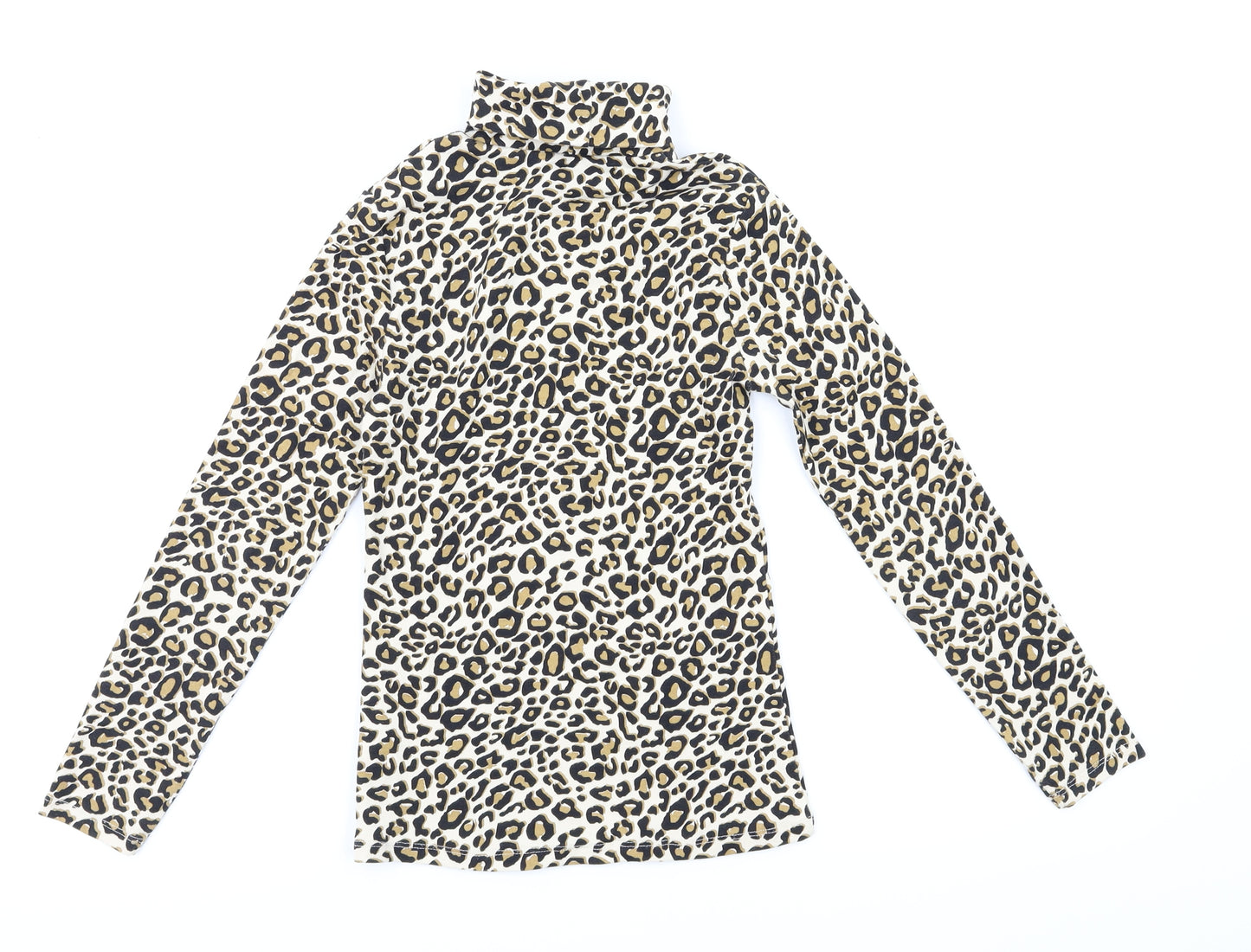 George  Girls Brown Animal Print  Basic T-Shirt Size 8-9 Years