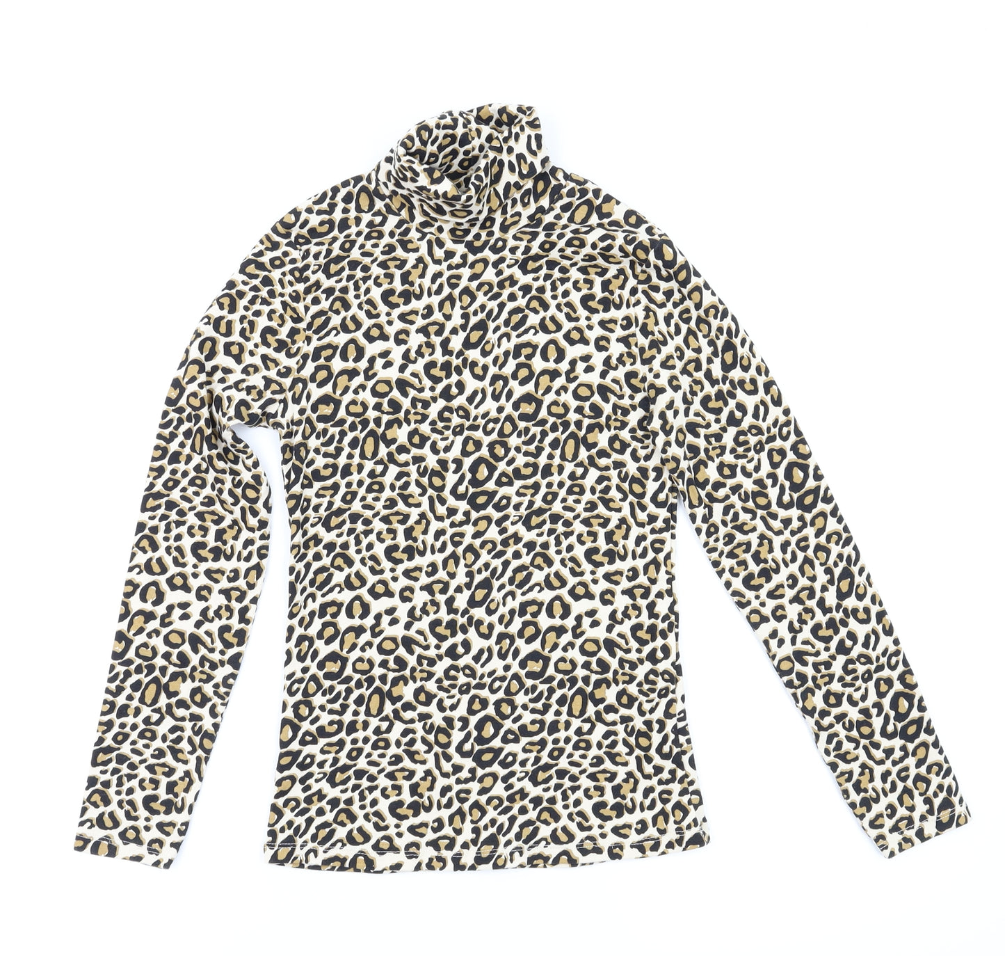 George  Girls Brown Animal Print  Basic T-Shirt Size 8-9 Years