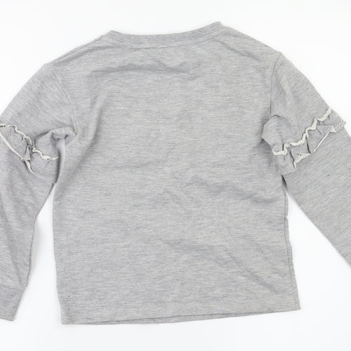 Primark Girls Grey   Pullover Jumper Size 9-10 Years