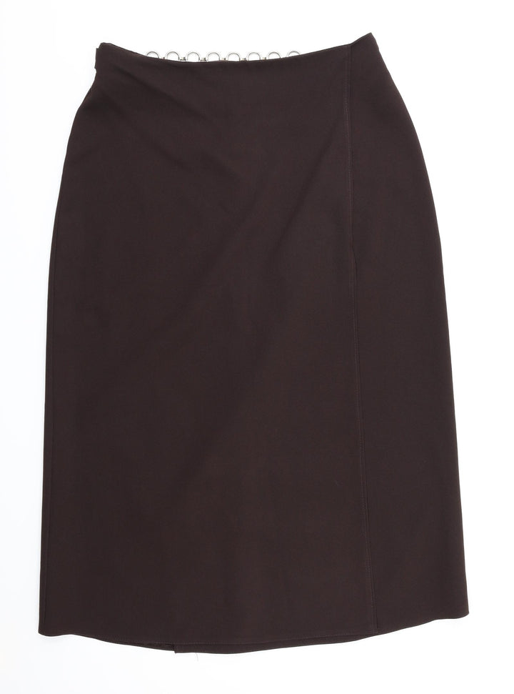 Try Clothing Womens Brown A-Line Skirt Size 14
