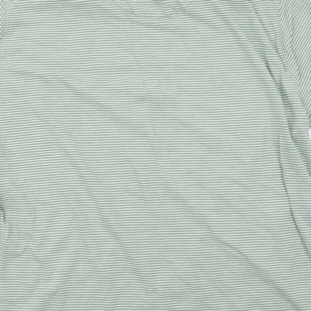 NEXT Womens Green Striped  Basic T-Shirt Size 2XL