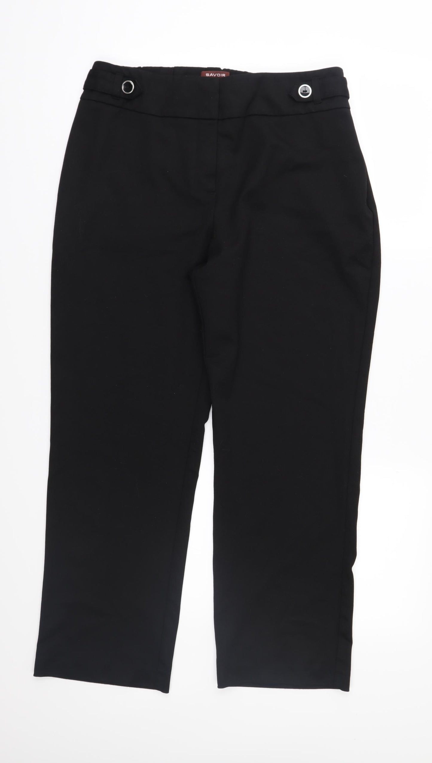 Preworn Womens Black   Trousers  Size 14 L26 in