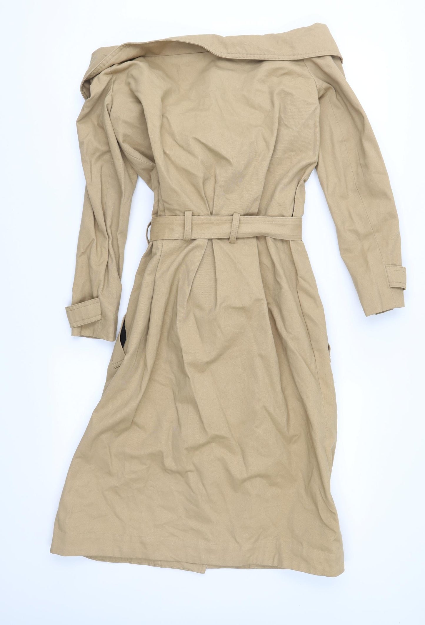 HOUSE OF CB Womens Brown   Trench Coat Coat Size S