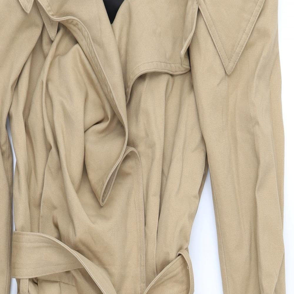 HOUSE OF CB Womens Brown   Trench Coat Coat Size S