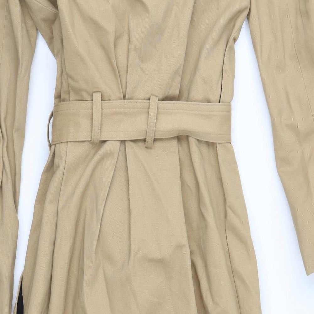 HOUSE OF CB Womens Brown   Trench Coat Coat Size S