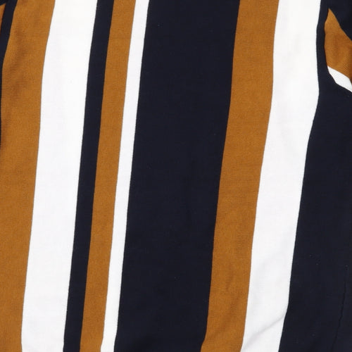 NEXT Girls Brown Striped Knit Pullover Jumper Size 12 Years