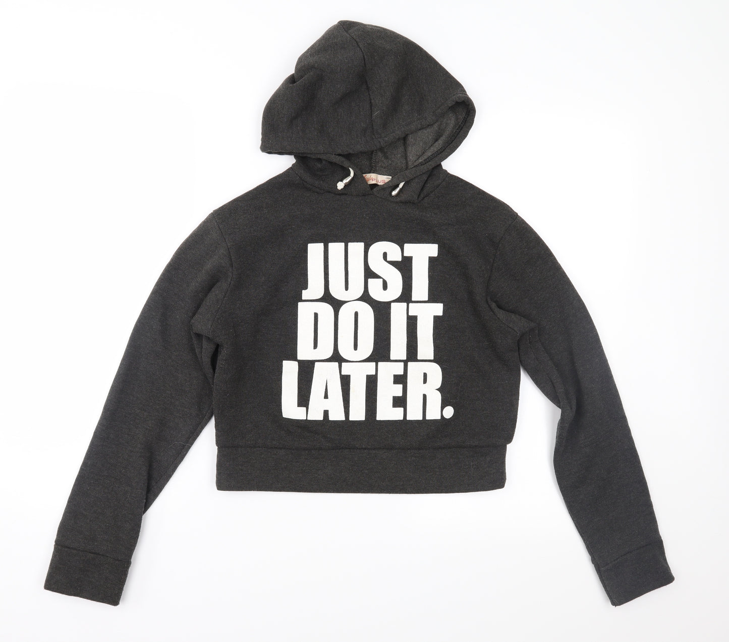 Style PLUS Womens Grey   Pullover Hoodie Size S