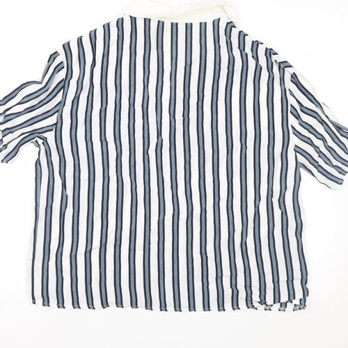 ASOS Womens Ivory Striped  Basic Blouse Size 10