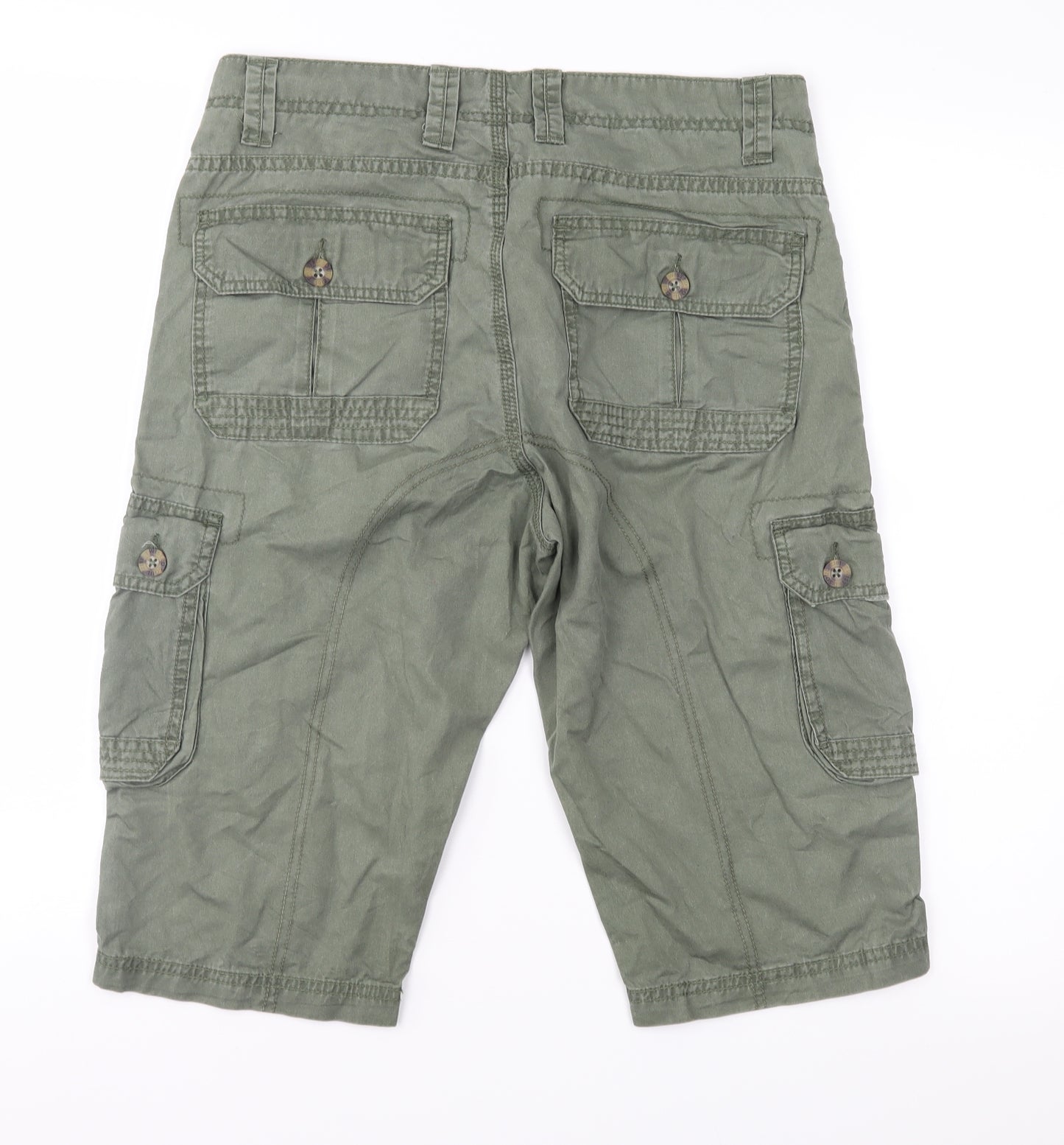 Twisted Soul Mens Green   Cargo Shorts Size 30 in