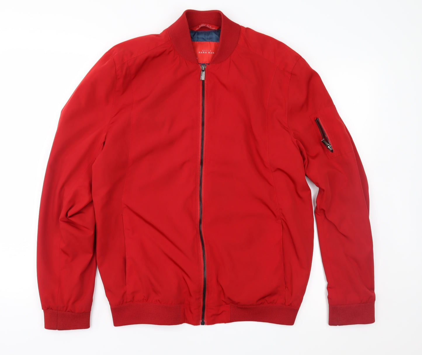 Zara Mens Red   Bomber Jacket Jacket Size M