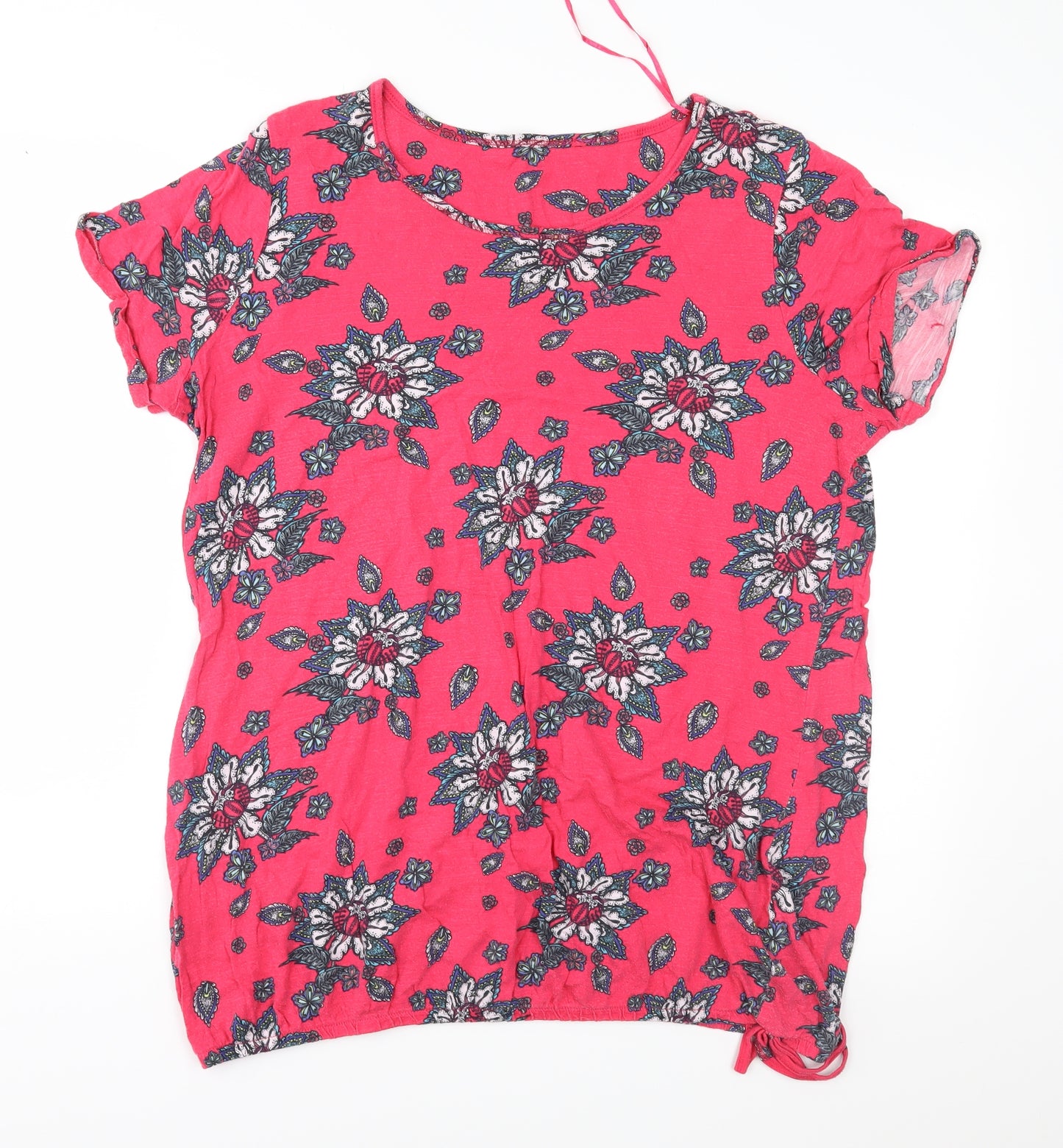 George Womens Pink Floral Jersey Basic T-Shirt Size 20