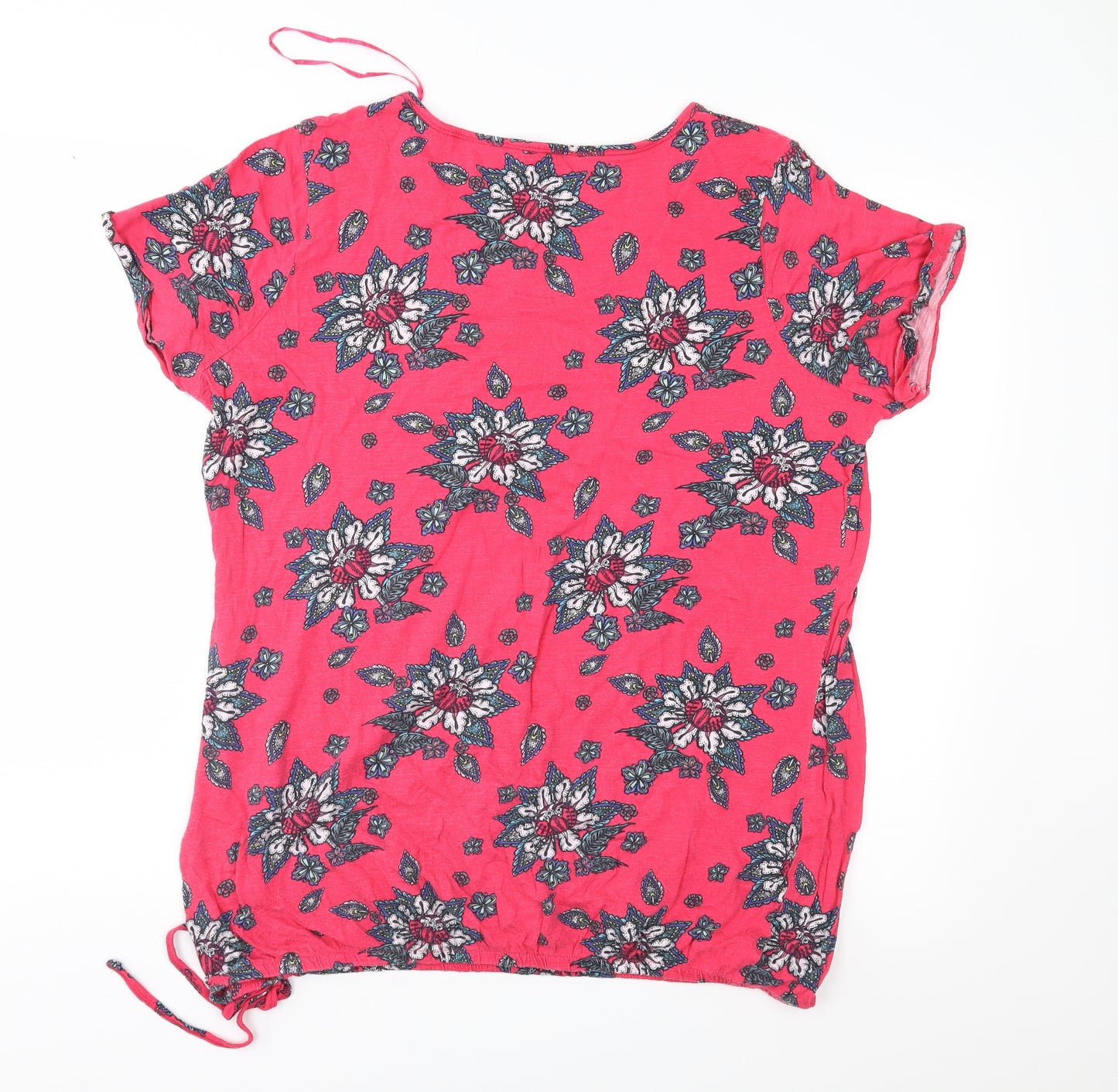 George Womens Pink Floral Jersey Basic T-Shirt Size 20