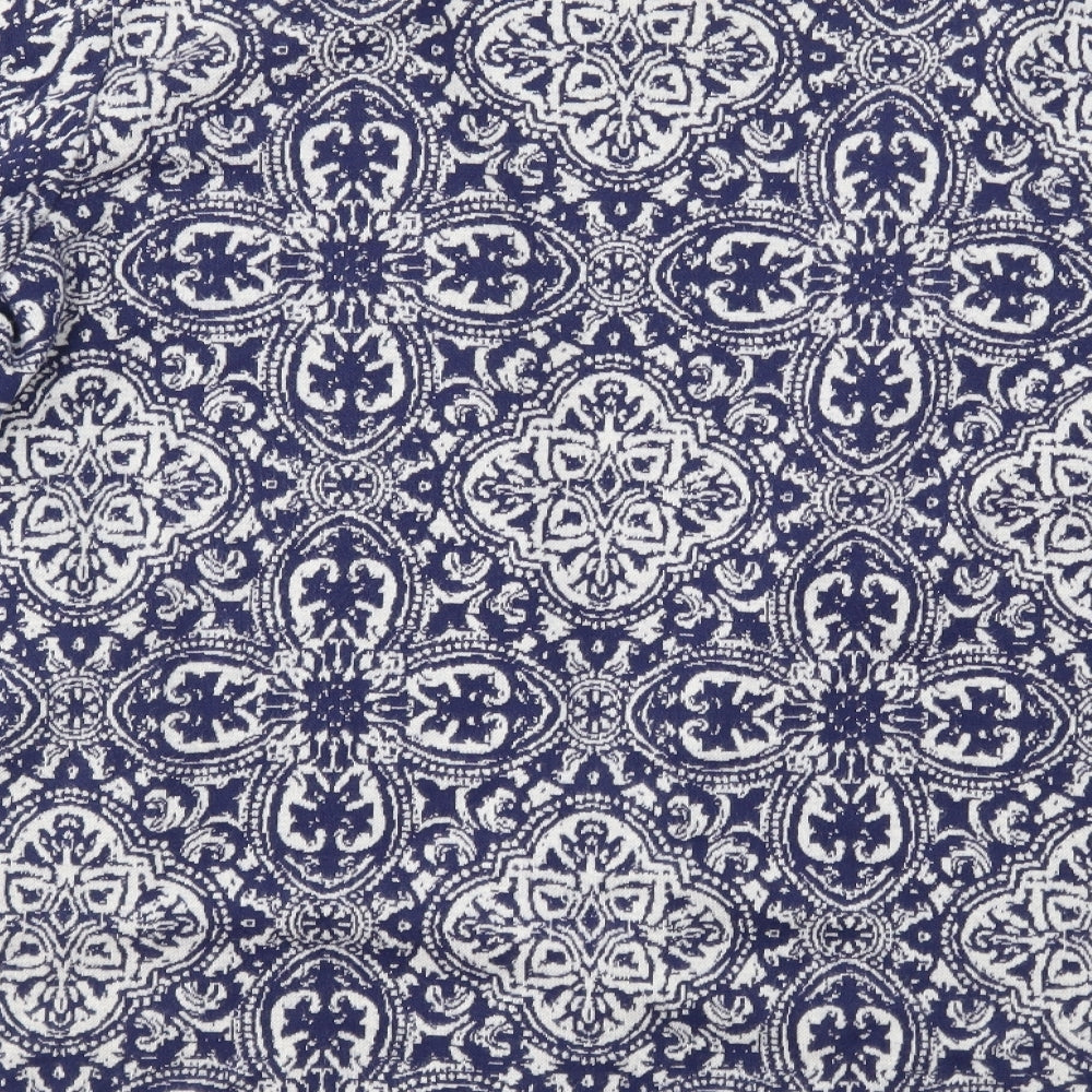 NEXT Womens Blue Geometric Jersey Cardigan Jumper Size 20