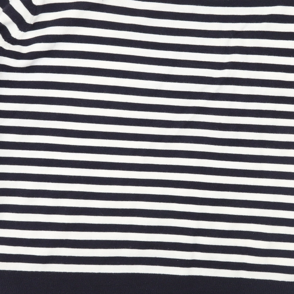 Marks and Spencer Womens Blue Striped Knit Pullover Jumper Size 20