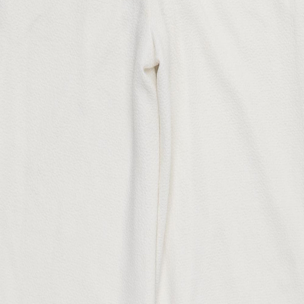 Missguided Womens White   Trousers  Size 8 L32 in