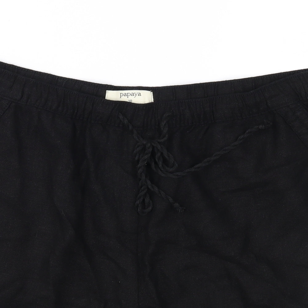 Papaya Womens Black   Mom Shorts Size 10