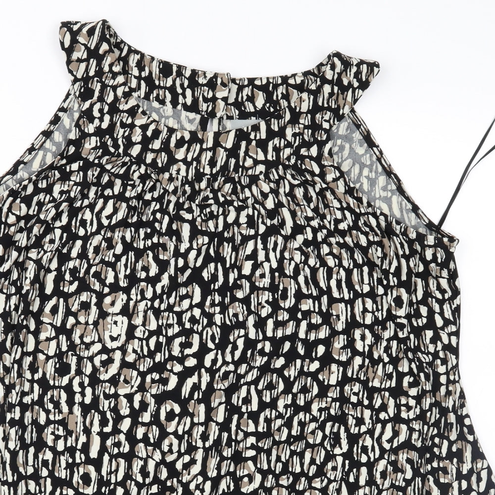 Wallis Womens Brown Animal Print  Basic Blouse Size M