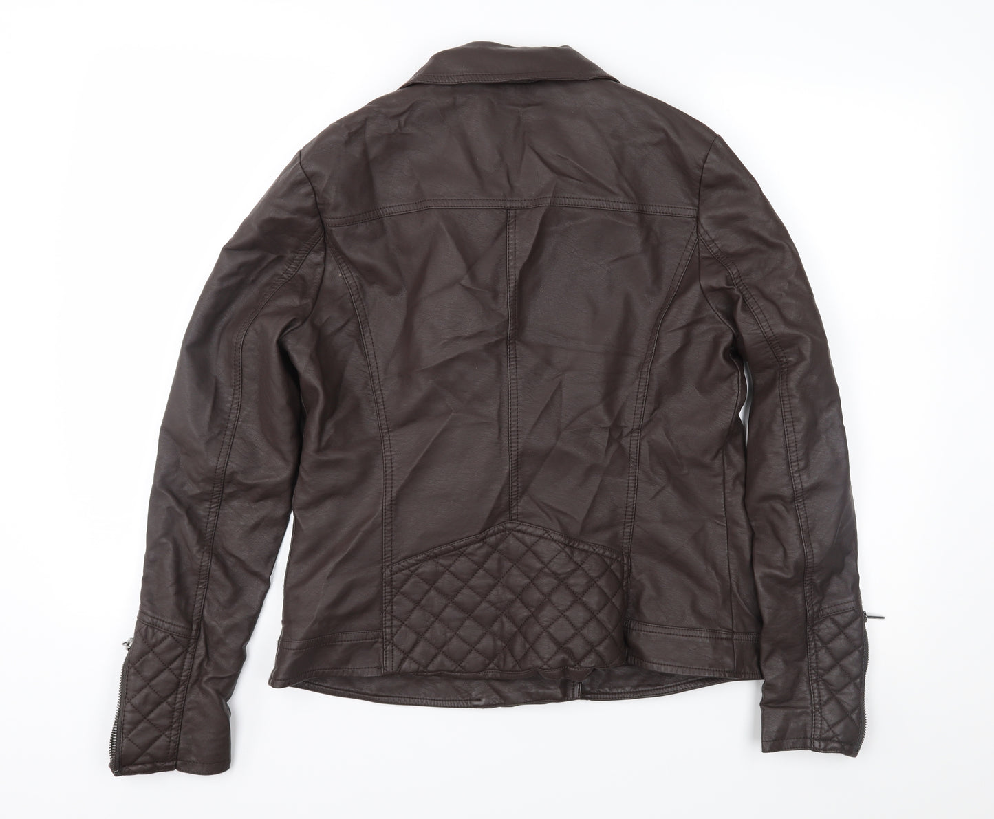 RJR.John Rocha Womens Brown   Biker Jacket Size 14