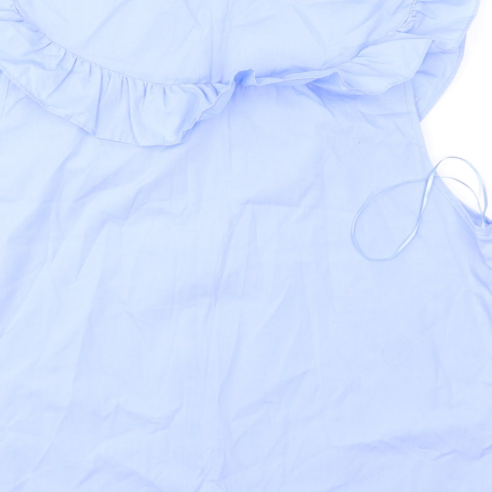 Miss Selfridge Womens Blue   Basic Button-Up Size 16